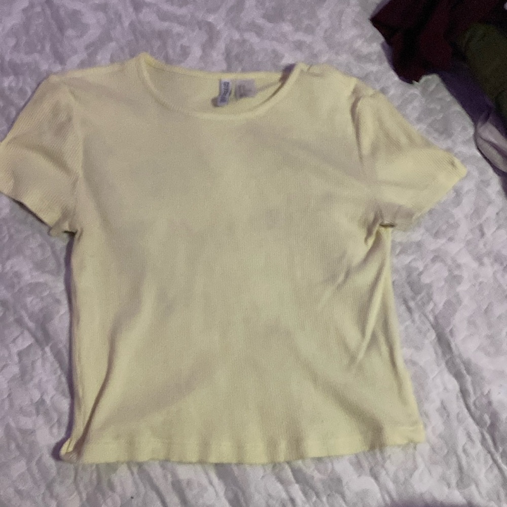 Yellow crop top
